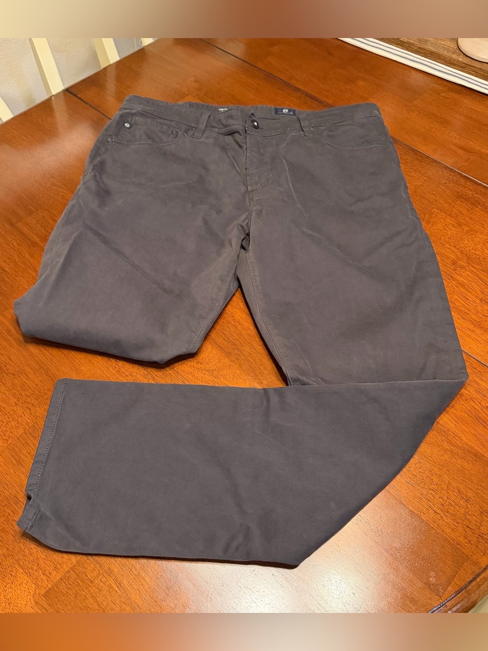 AG Adriano Goldschmied The Everett Slim Straight Chino Pants Gray Men's 36X32